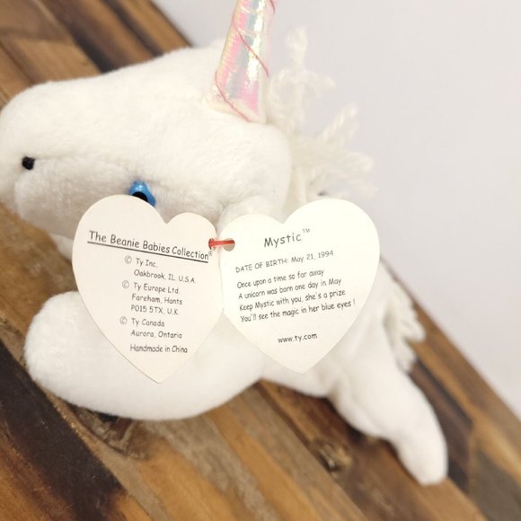 TY Beanie Babies Mystic The Unicorn 1994 With Tag Beanie Baby - Picture 3 of 6